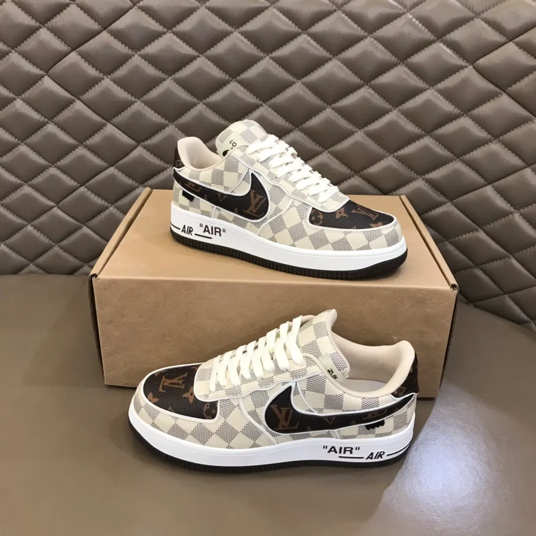 Men's shoes 💰p420 "*OUIS *UITTO*" x OFF-WHITE x Nike tripartite collaboration! Trendy and cool men's casual sports shoes with unrivaled color matching. The design idea basically continues the style of THE TEN. The Swoosh line and tongue label have a very familiar visual effect and are both fashionable and trendy! A must-have for fashionistas! The effect on your feet is absolutely stunning! Size: 38-45
